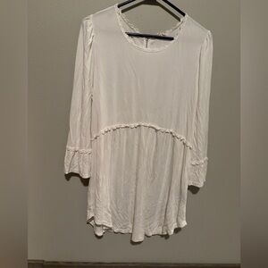 White POL size large babydoll top